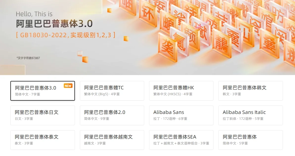 图片[1]-全球免费正版商用字体 | Alibaba Fonts 阿里巴巴普惠体3.0-十一张