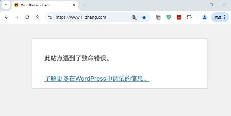 图片[1]-WordPress 网站页面突然白屏报“致命错误”的解决方案-十一张