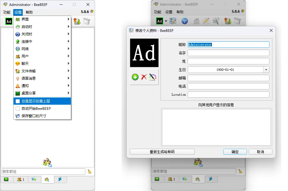 图片[6]-局域网共享聊天工具 BeeBEEP v5.8.6 多语便携版-十一张